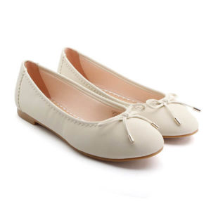 Giày búp bê nữ trắng sữa